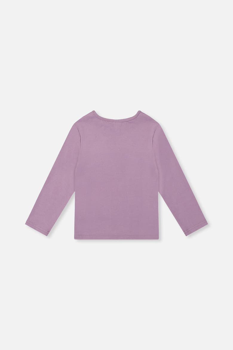 Brushed Rib Crew Neck Top, Alternate, color, Purple
