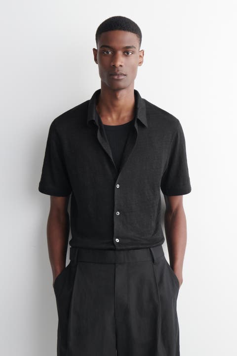 Linen-jersey Short-sleeved Shirt