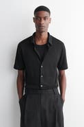 COS Linen-jersey Short-sleeved Shirt