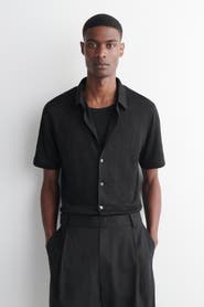 COS Linen-jersey Short-sleeved Shirt
