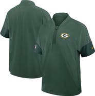 Nike Men's Nike Green Green Bay Packers Sideline Short Sleeve Quarter-Zip Performance Coach Jacket