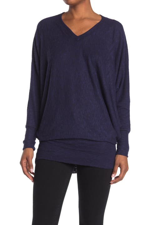 V-Neck Dolman Sleeve Pullover