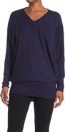 GO COUTURE V-Neck Dolman Sleeve Pullover