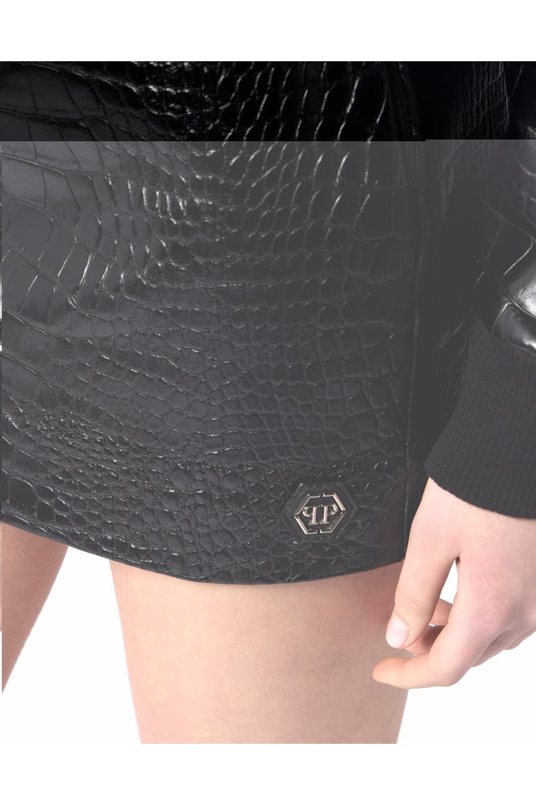 Leather Mini Skirt Cocco Women, Alternate, color, black