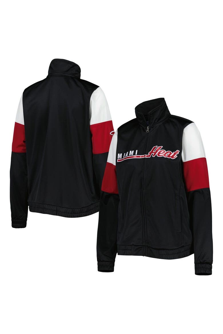 Women's G-III 4Her by Carl Banks Black Miami Heat Change Up Full-Zip Track Jacket, Main, color, Black