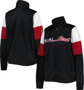 G-III 4HER BY CARL BANKS Women's G-III 4Her by Carl Banks Black Miami Heat Change Up Full-Zip Track Jacket