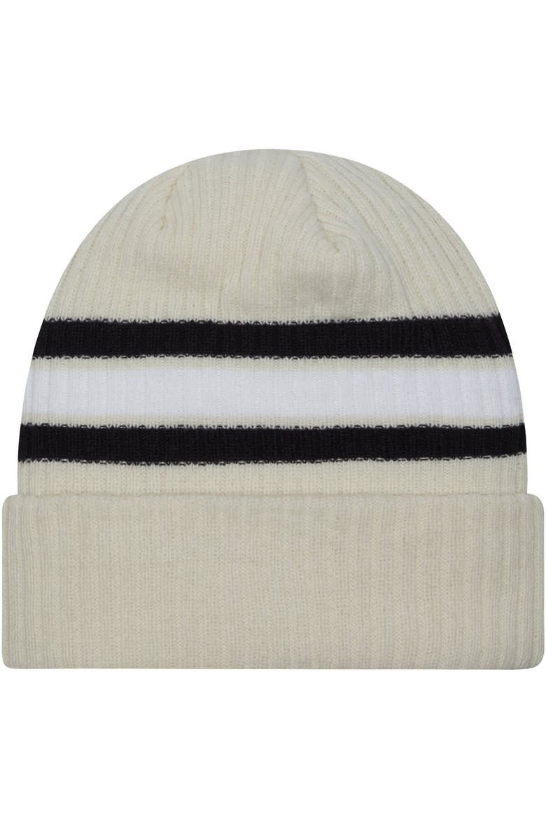 Men's New Era Cream Penn State Nittany Lions Vintage Cuffed Knit Hat, Alternate, color, Cream
