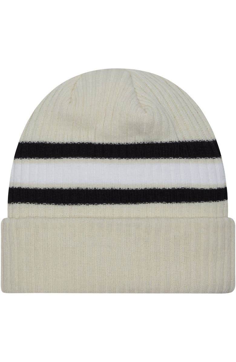 New Era Men's New Era Cream Penn State Nittany Lions Vintage Cuffed Knit Hat, Alternate, color, 