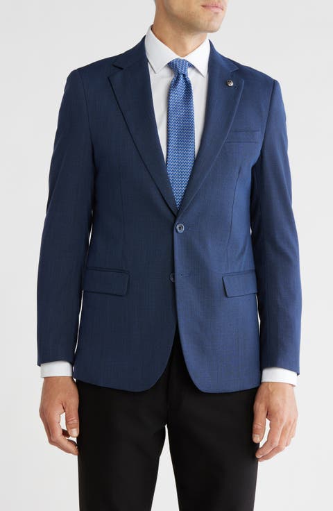 Slim Fit Sharkskin Blazer