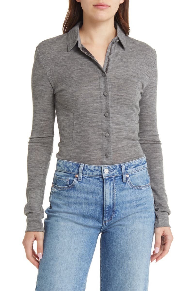 rag & bone Harlow Knit Shirt, Main, color, 