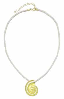 Adornia Shell Pendant Cord Necklace