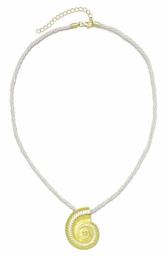 Shell Pendant Cord Necklace