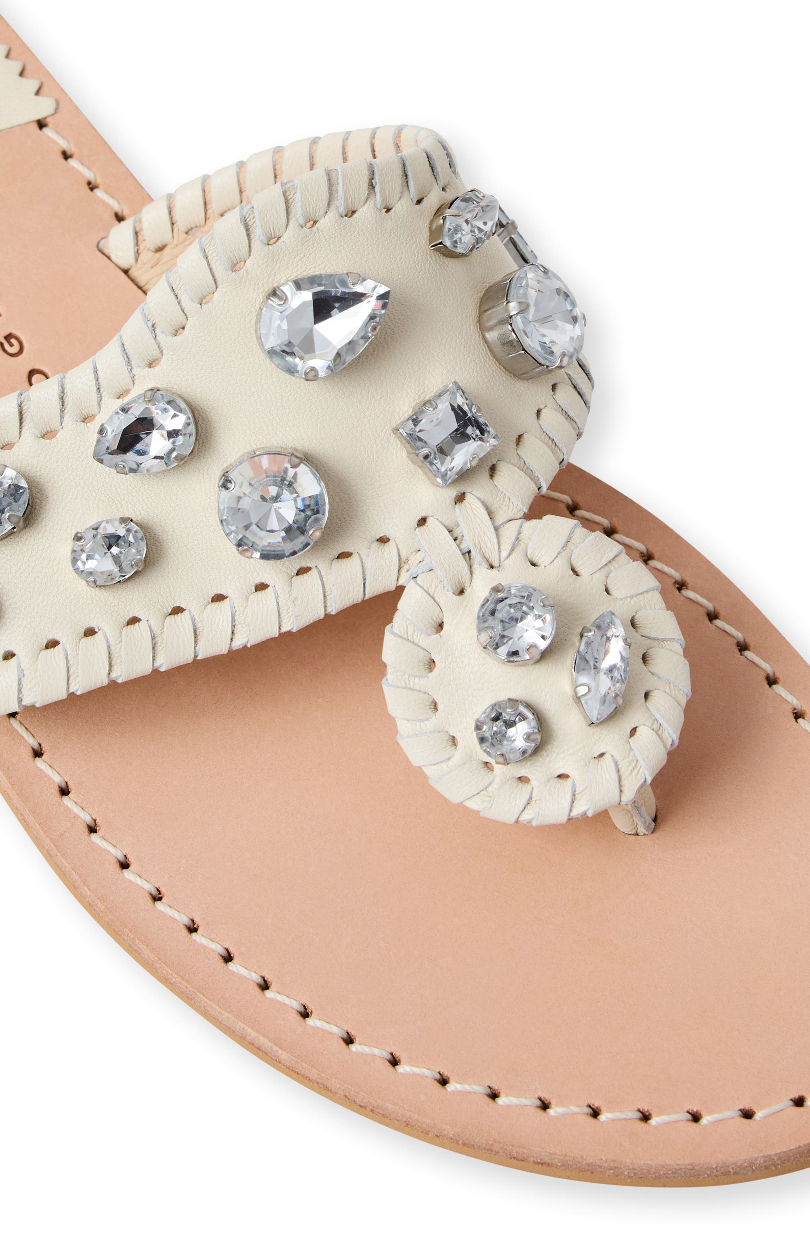 Jacks Jewel Flip Flop, Alternate, color, IVORY