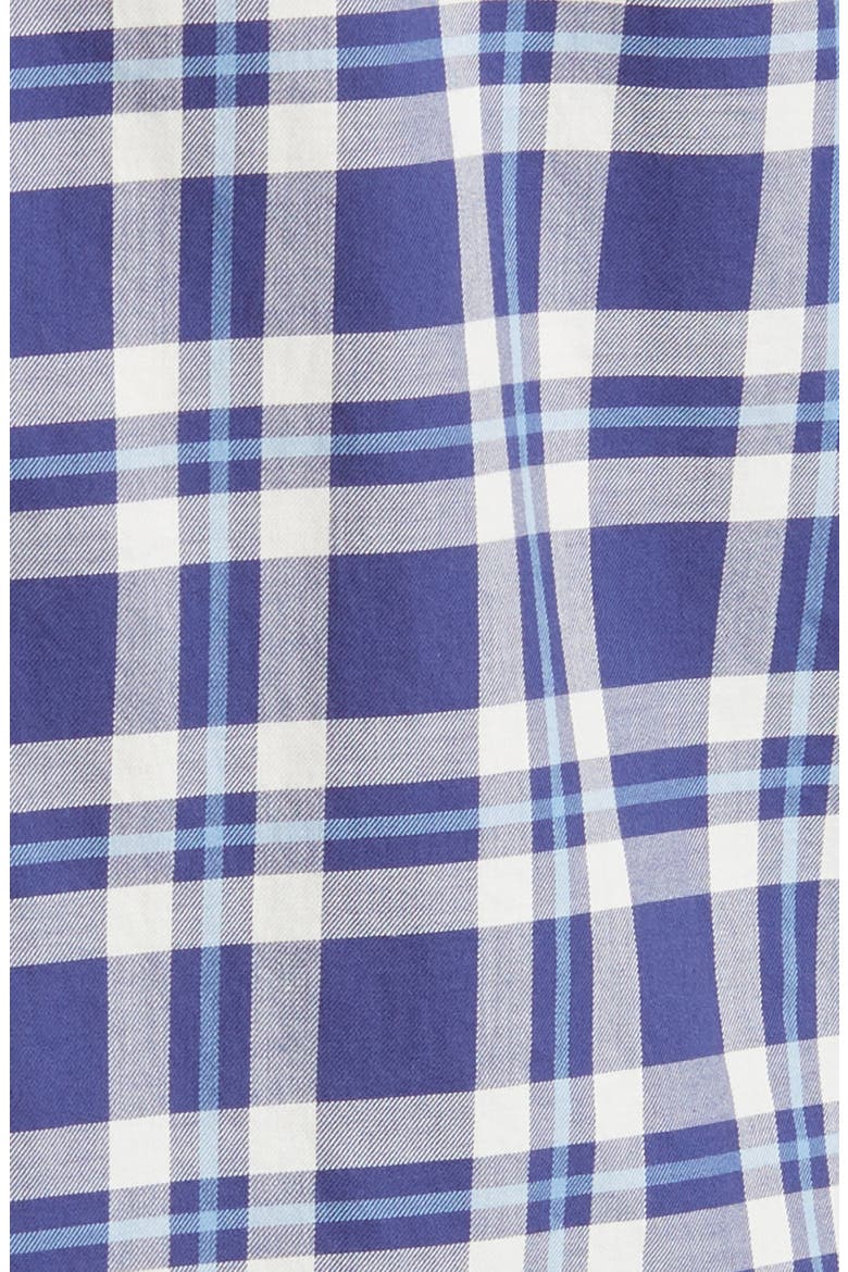 Truett Plaid Soft Cotton Button-Up Shirt, Alternate, color, NAVY