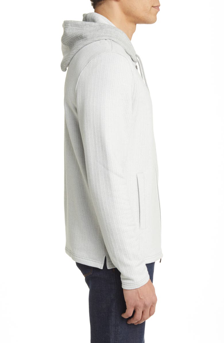 Robert Barakett Augusta Herringbone Zip Hoodie, Alternate, color, 