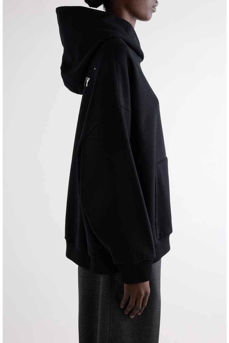 Oversize Logo Graphic Hoodie, Alternate, color, BLACK