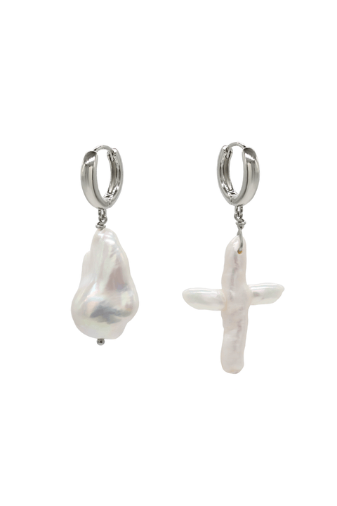 Irregular Baroque Pearl Earrings
