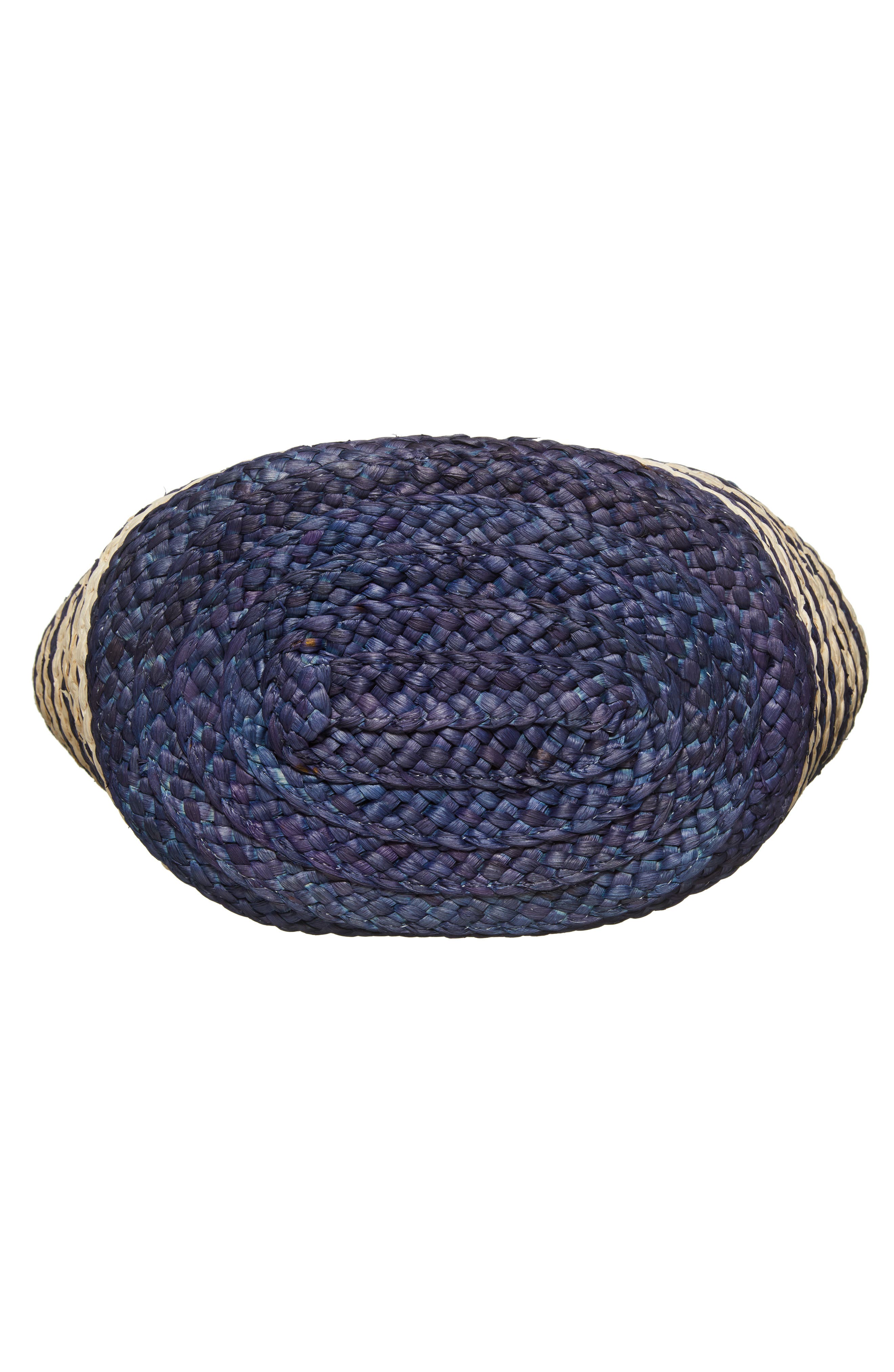 Stripe Woven Cornhusk Tote, Alternate, color, NAVY/ NATURAL