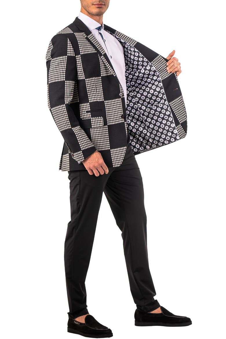 Socrate Evo Resistance75 Checkerboard Blazer, Alternate, color, BLACK