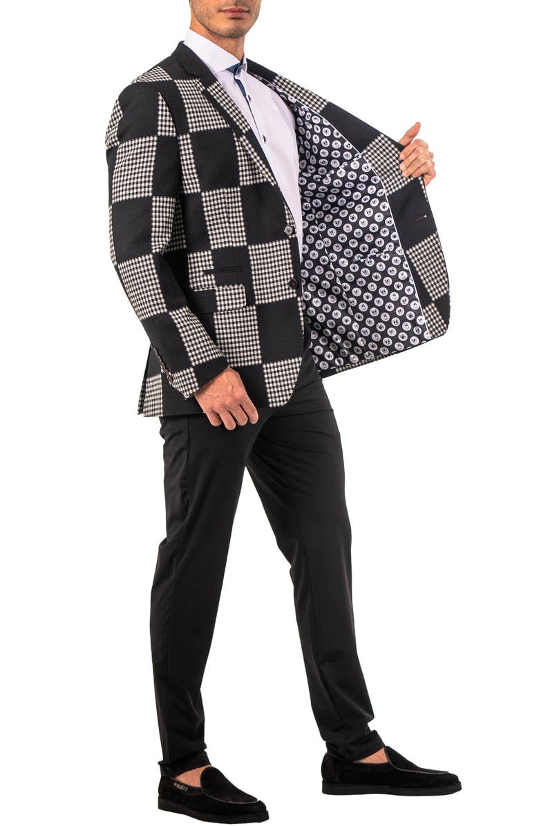 Maceoo Socrate Evo Resistance75 Checkerboard Blazer, Alternate, color, Black
