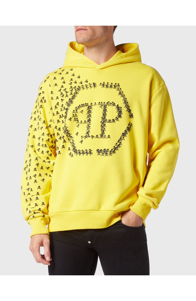 PHILIPP PLEIN Hoodie Sweatshirt Skull&Amp;Bones Men, Main, color, Yellow