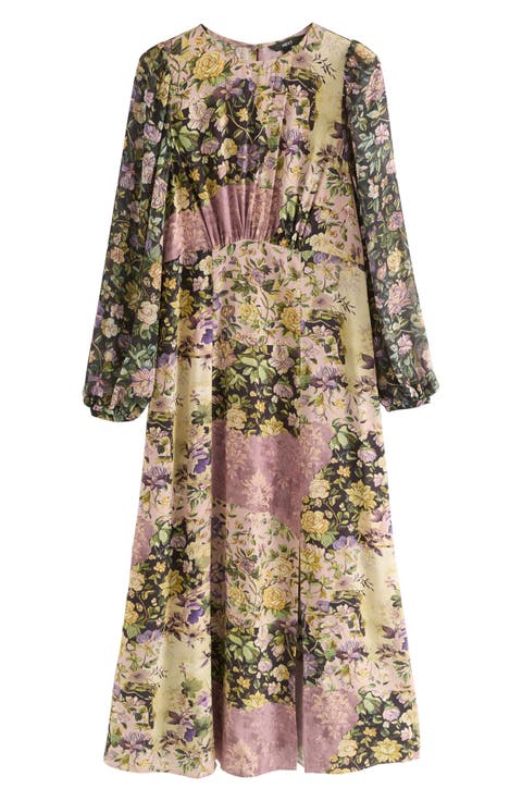 Floral Long Sleeve Maxi Dress