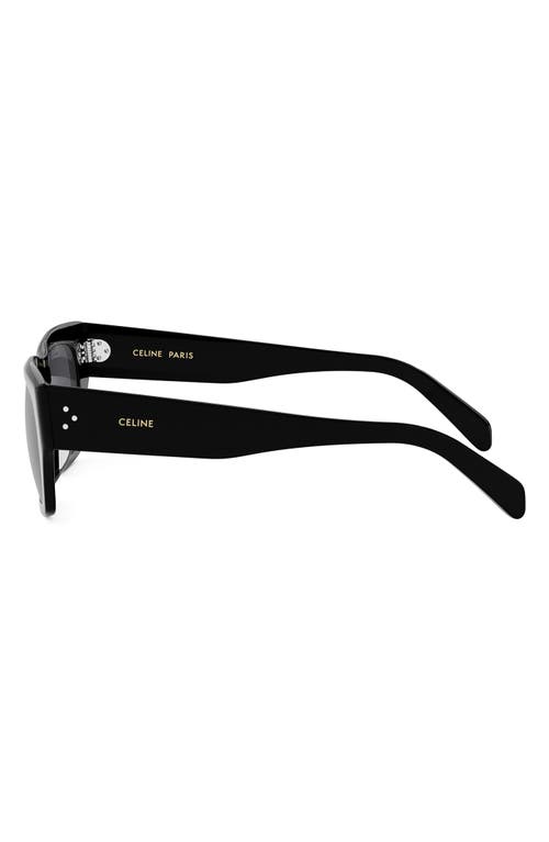 Celine Bold 3 Dots 53mm Geometric Sunglasses In Black