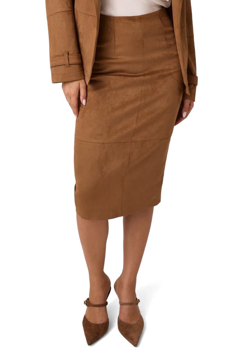 Layla Faux Suede Midi Skirt, Main, color, G1FP-OPEN