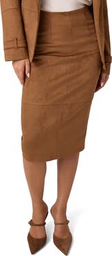 Marciano Layla Faux Suede Midi Skirt