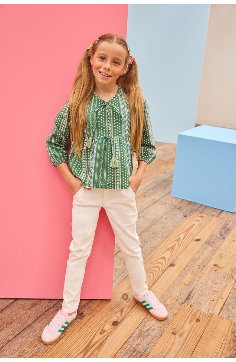 BISBY Kids' Floral Riviera Top, Alternate, color, Fairfield Forest Stripe