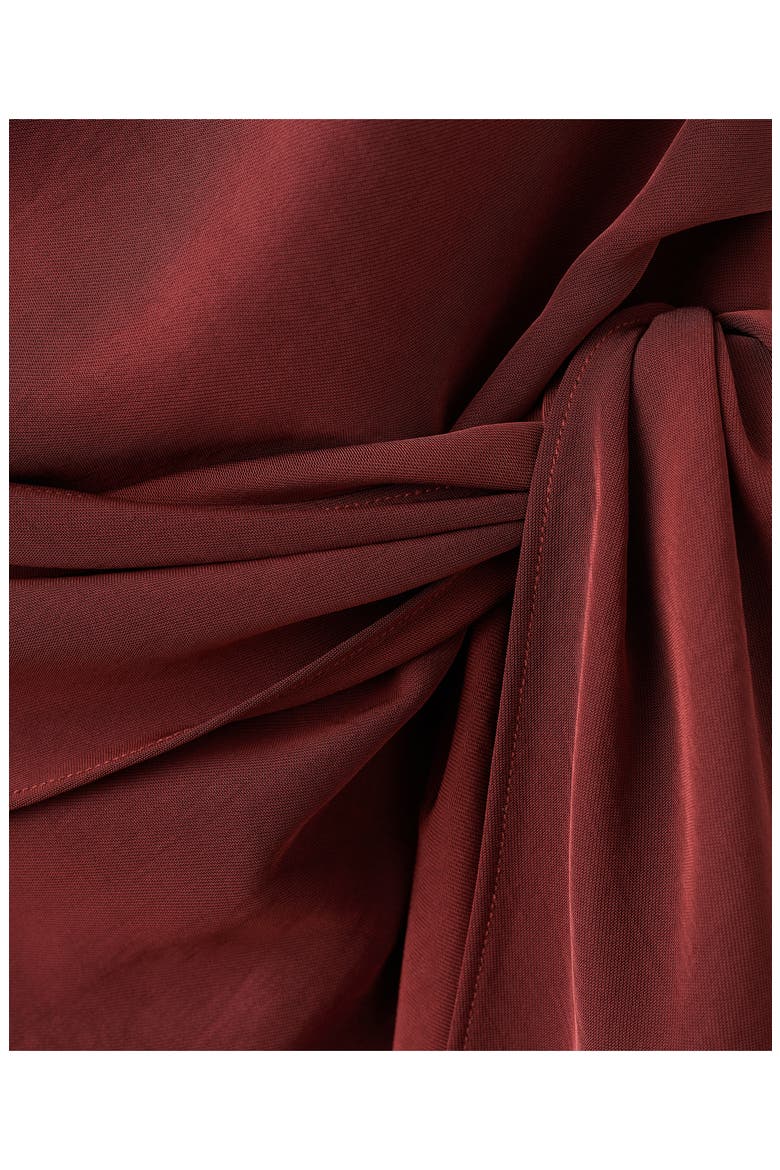 Sleeveless Asymmetric Jumpsuit, Alternate, color, MAROON