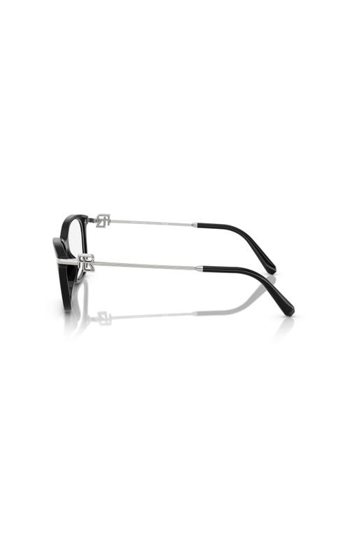 Ralph Lauren 55mm Butterfly Optical Glasses In Black