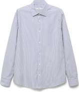 MANGO Stripe Slim Fit Button-Up Shirt