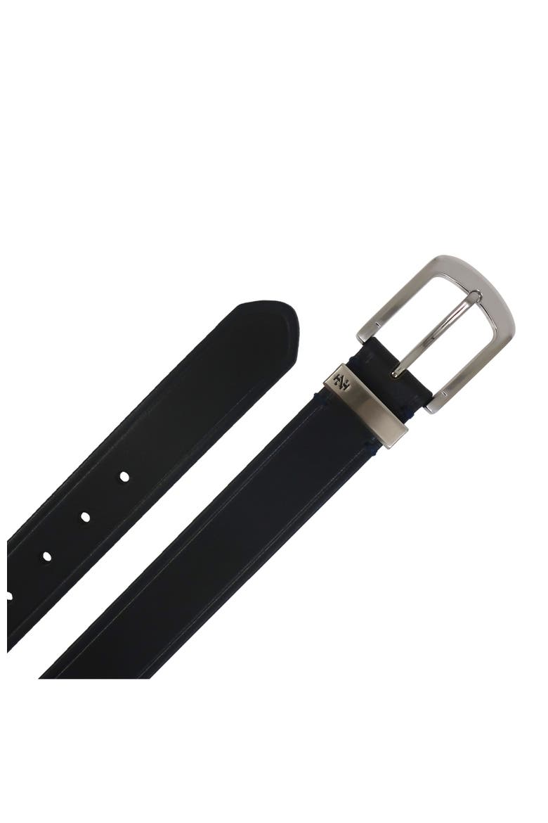 Mens Leather Jean Belt Metal Keeper, Alternate, color, Black