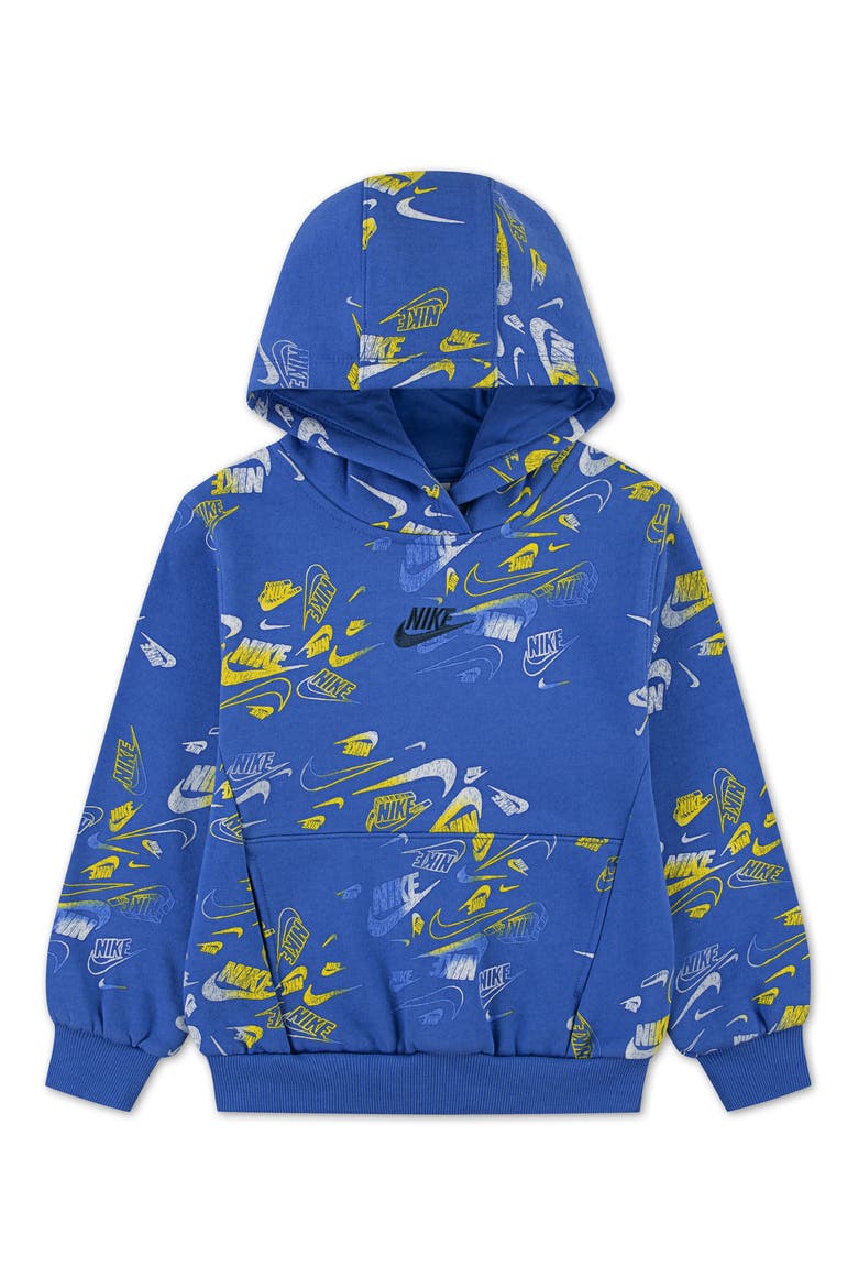 Kids' Reveal Logo Print Hoodie, Main, color, COMET BLUE