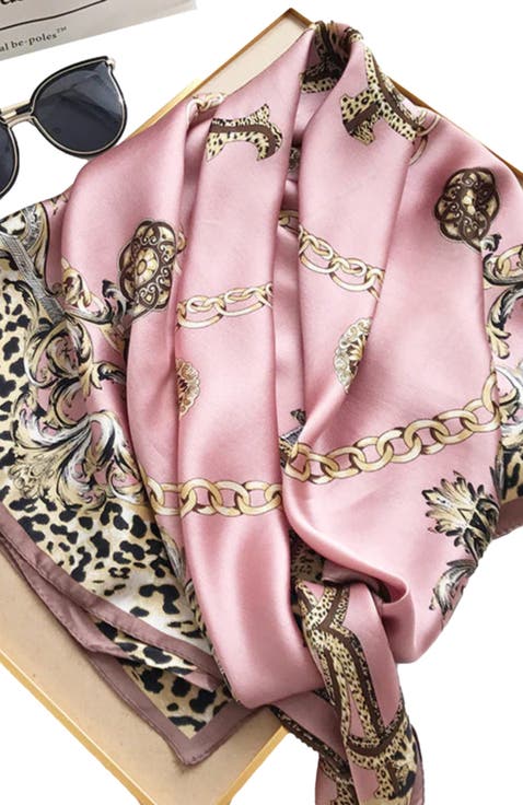 Pure Mulberry Silk Printed Square Shawl Scarf