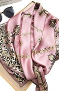 SILKSILKY Pure Mulberry Silk Printed Square Shawl Scarf