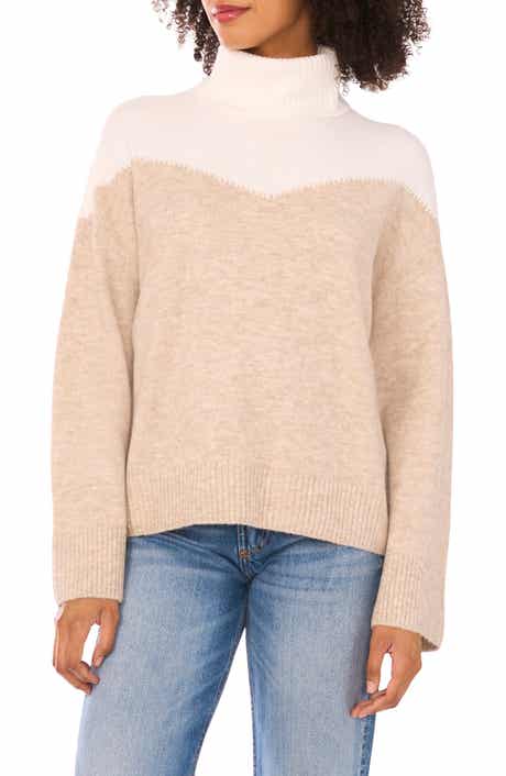 Halogen® Colorblock Blanket Stitch Sweater
