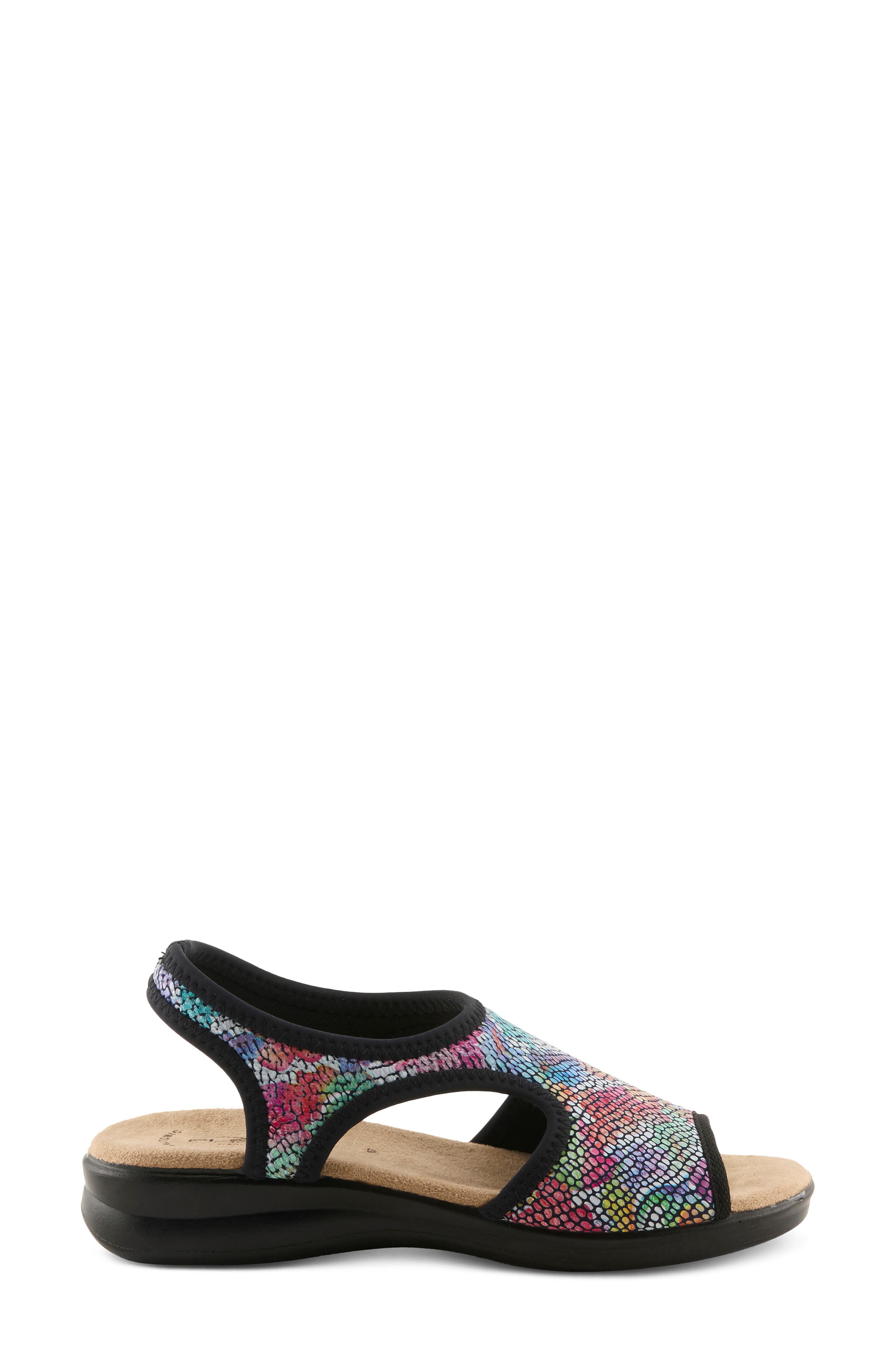 Nyaman Slingback Sandal, Alternate, color, BLACK MULTI