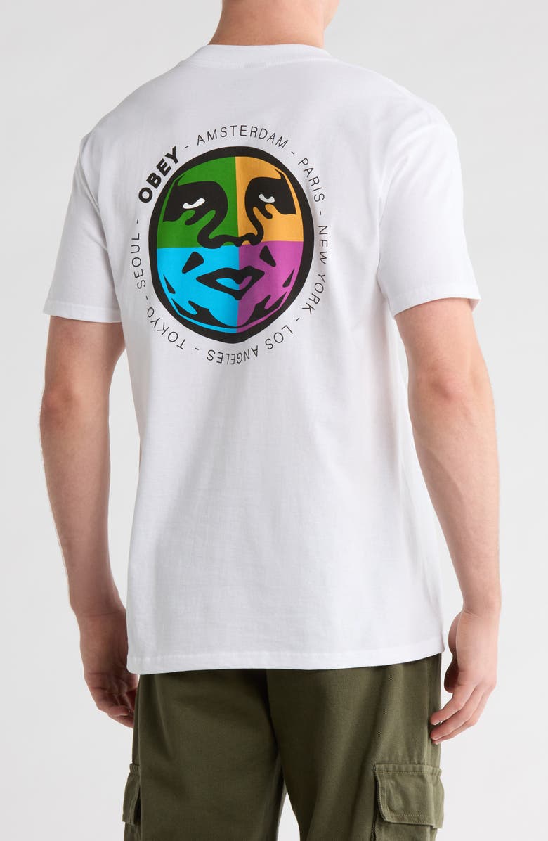 Obey City Built Cotton Graphic T-Shirt, Alternate, color, White