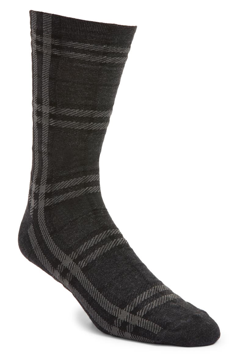 Check Socks, Main, color, DARK CHARCOAL