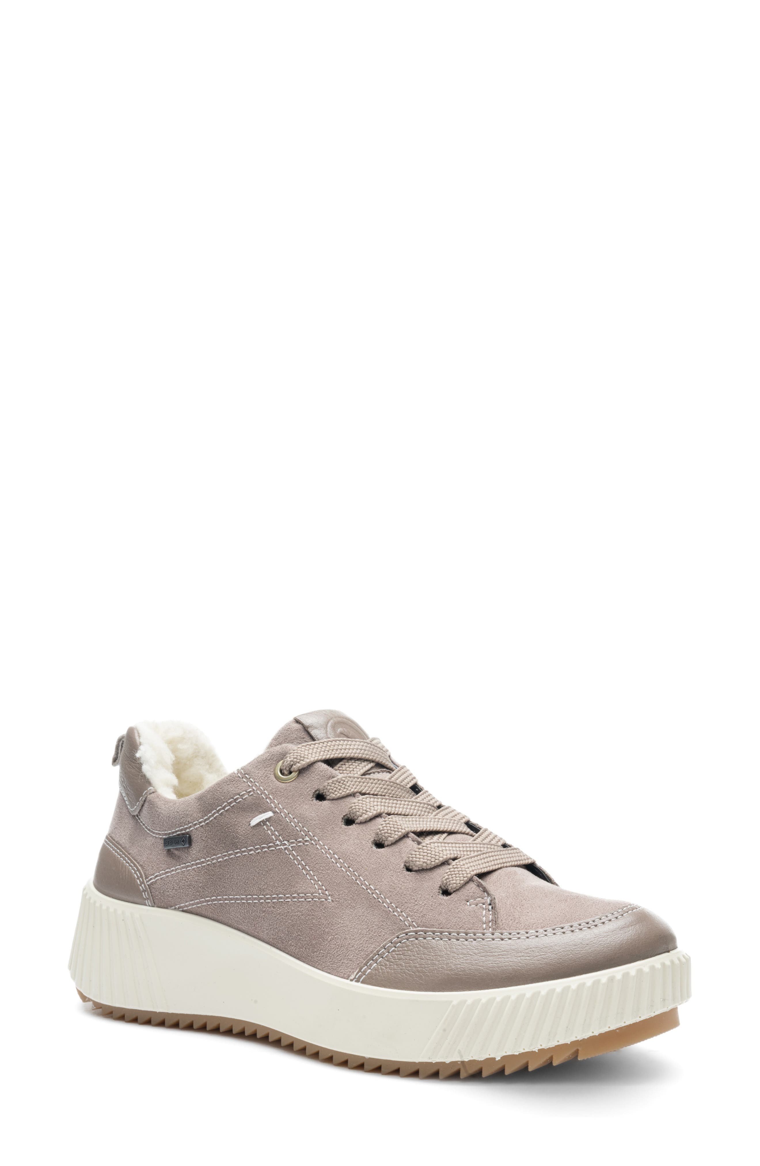 ara Delphi Gore-Tex<sup>™</sup> Waterproof Lace-Up Sneaker, Main, color, Moon/ Cashmere