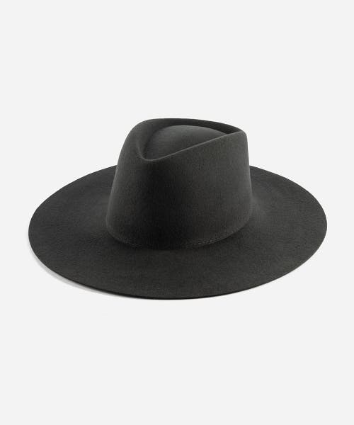 Gigi Pip Dakota Wide Brim Felt Hat In Dark Grey
