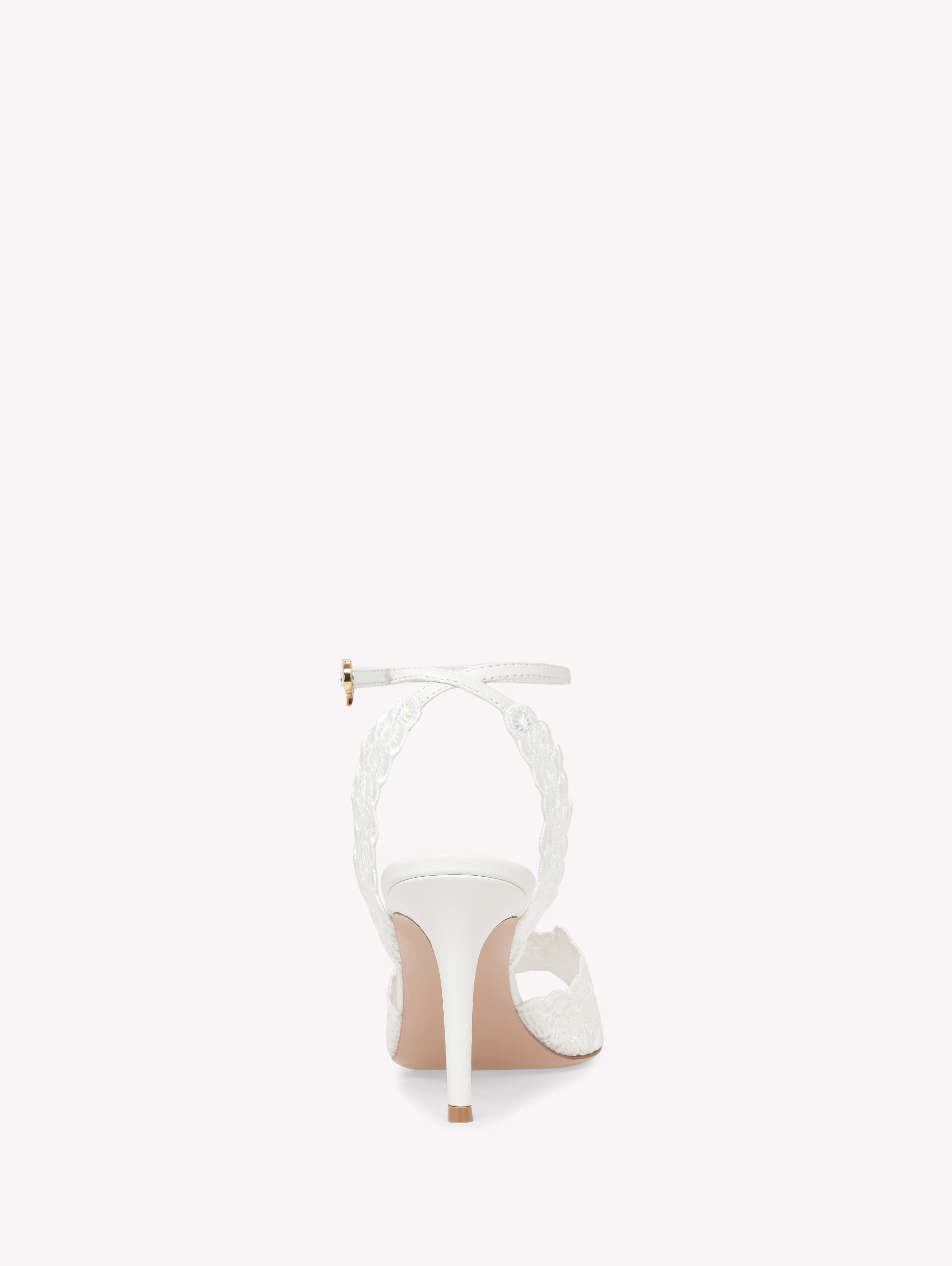 Gianvito Rossi Yvonne Sandal, Alternate, color, White Textile