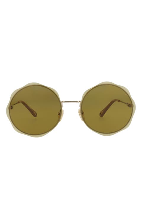 61mm Round Sunglasses