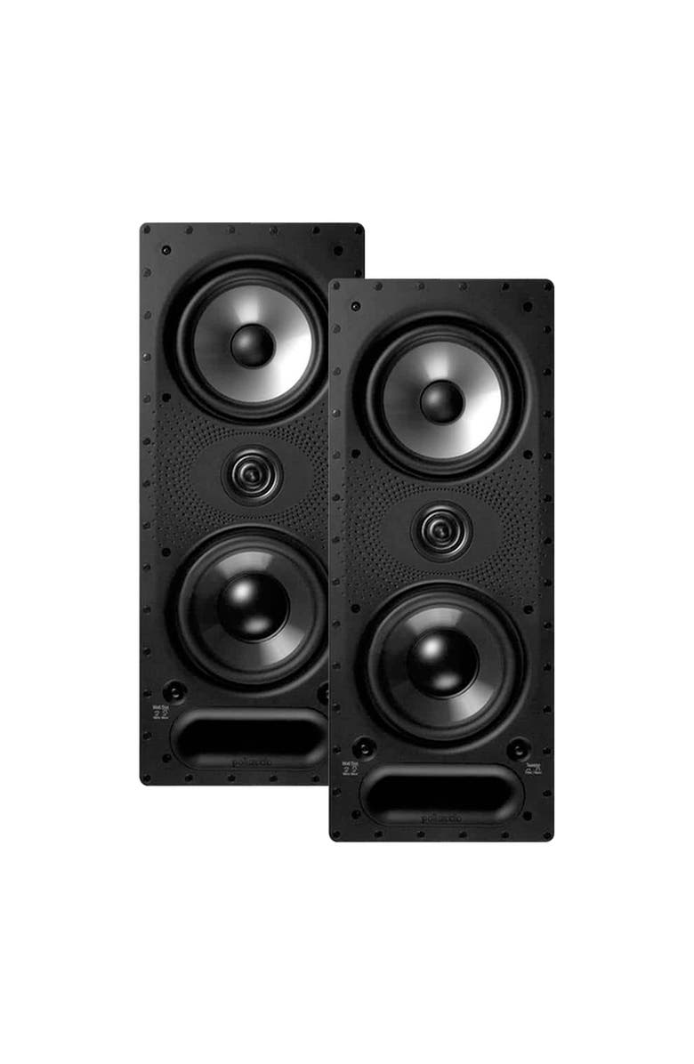 Polk Audio 265-LS Vanishing In Wall 3 Way Speakers, Main, color, White