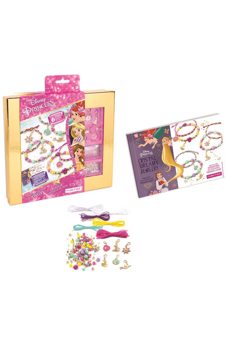 Disney Princess Make It Real Disney Princess Crystal Dreams 173 Piece Jewelry Kit, Ages 8+, Alternate, color, Multicolored