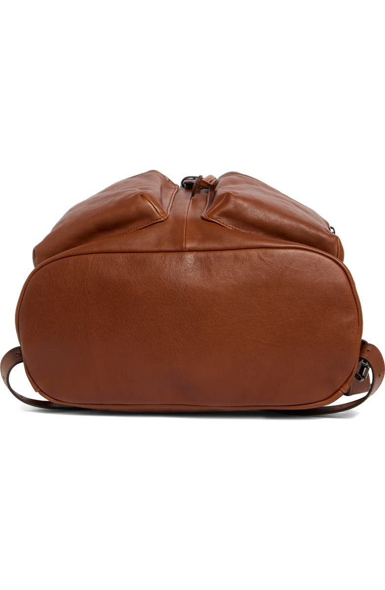 Longchamp 3D Leather Backpack, Alternate, color, Cognac