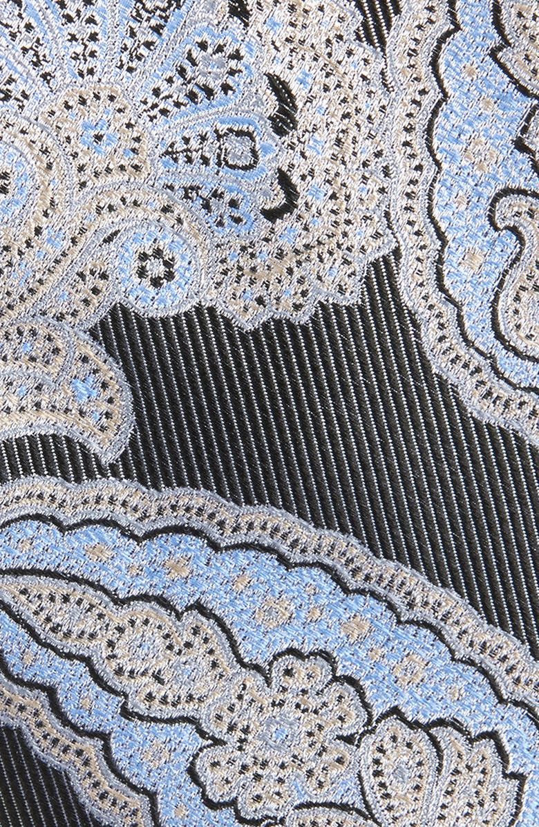 Nordstrom Paisley Silk Tie, Alternate, color, Black