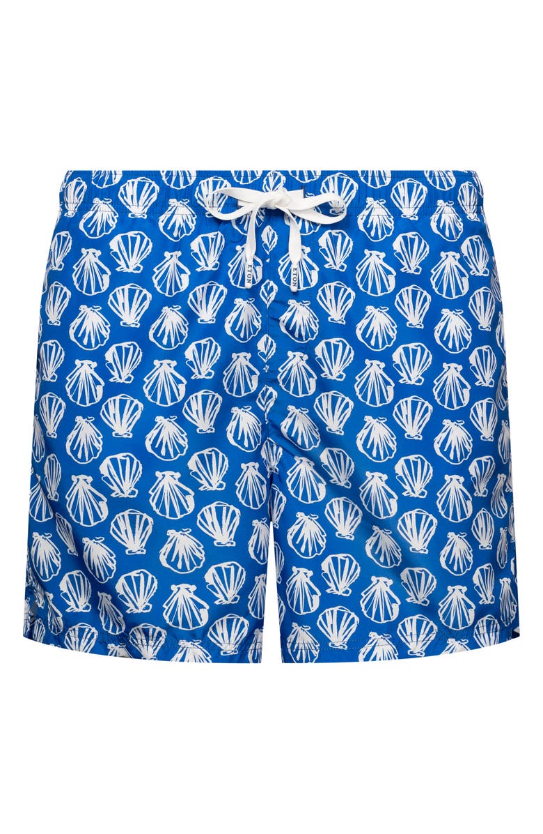 Eton Seashell Swim Trunks, Main, color, Dark Blue